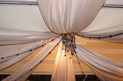 Black and white ceiling draping for Black and white ceiling draping