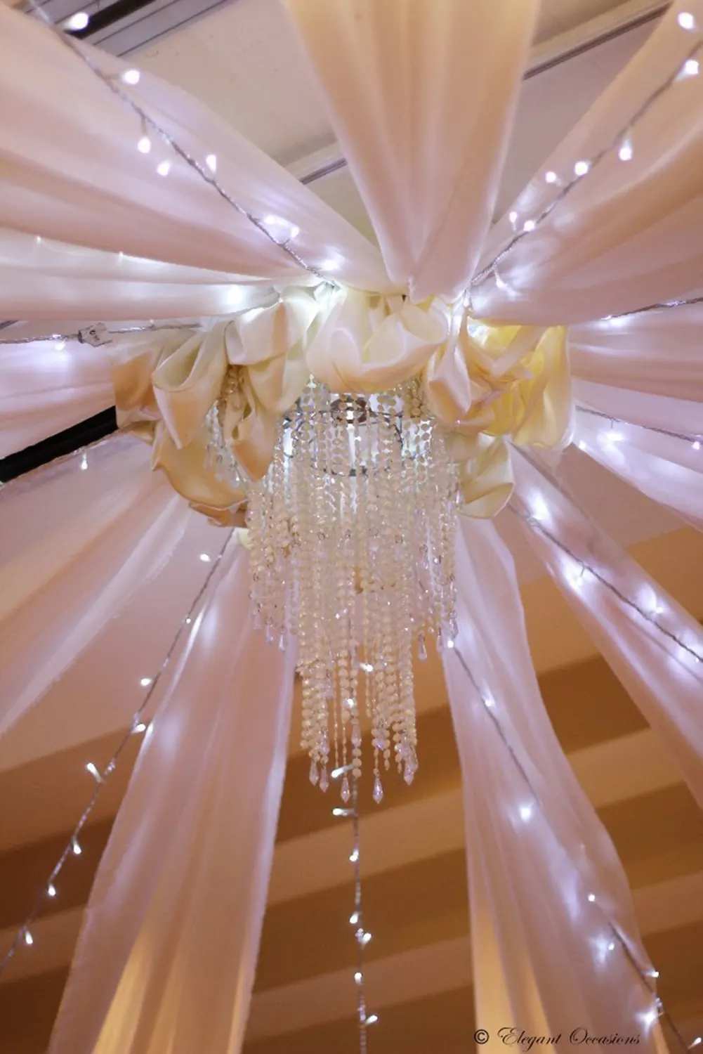 Crystals and lights on ceiling for Crystals and lights on ceiling