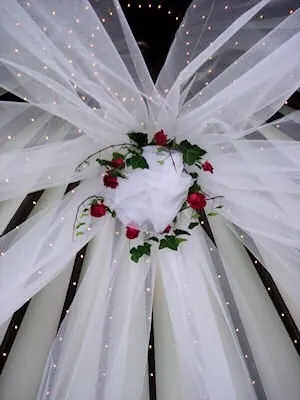 draping and flowers on ceiling for draping and flowers on ceiling