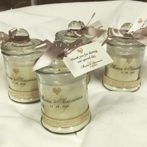 Candle Place Cards for Personalised candle jars