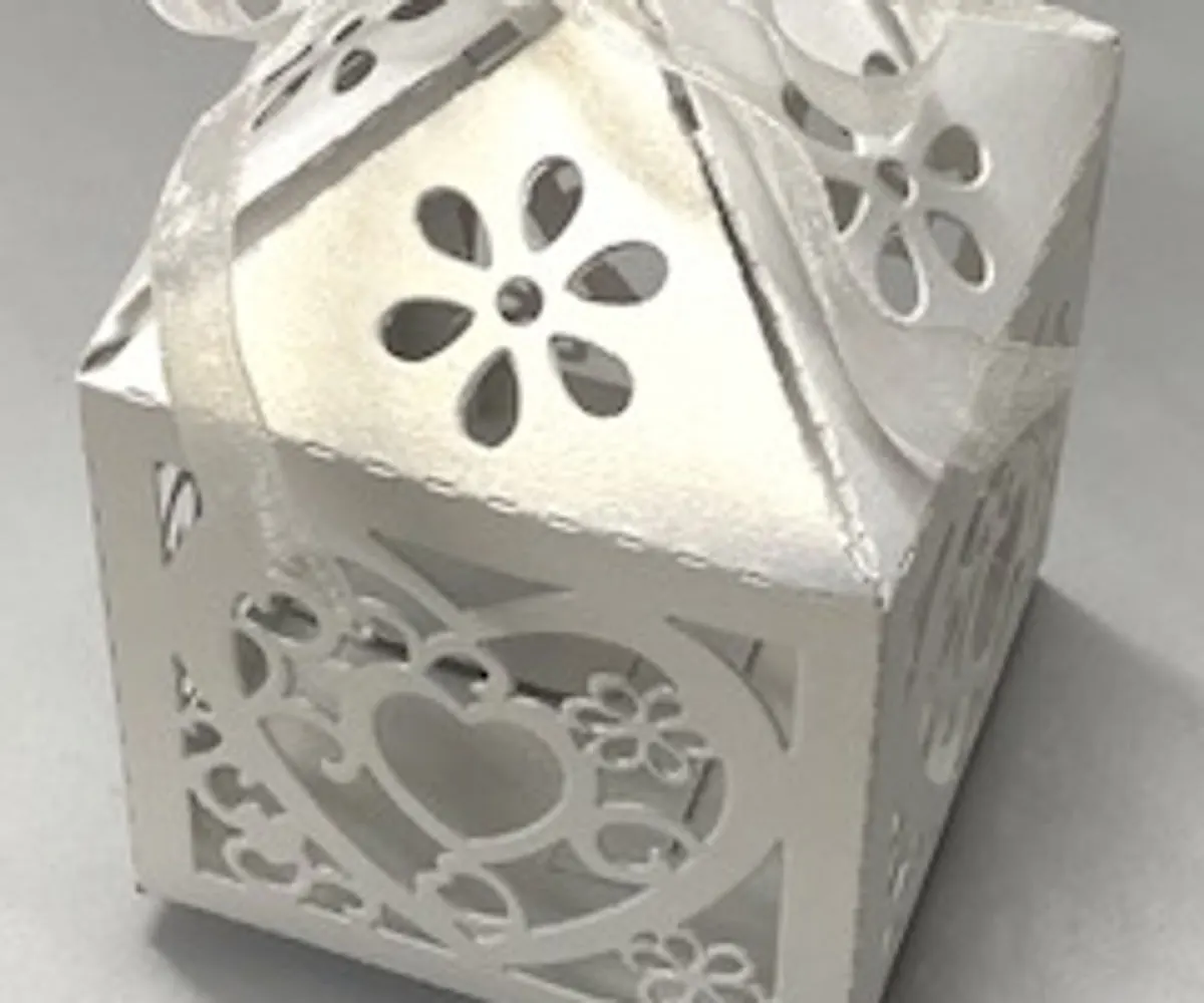 white favour boxes