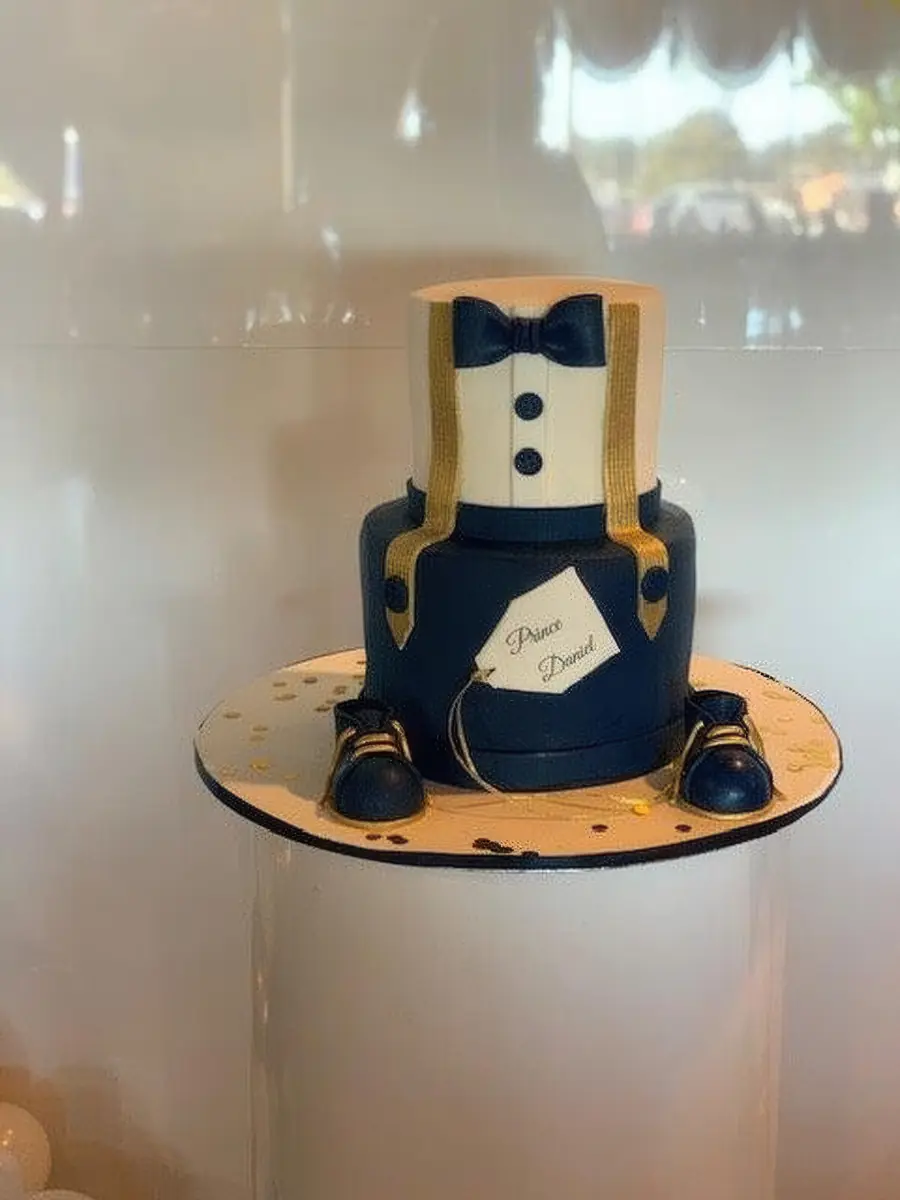 Tuxedo celebration cake