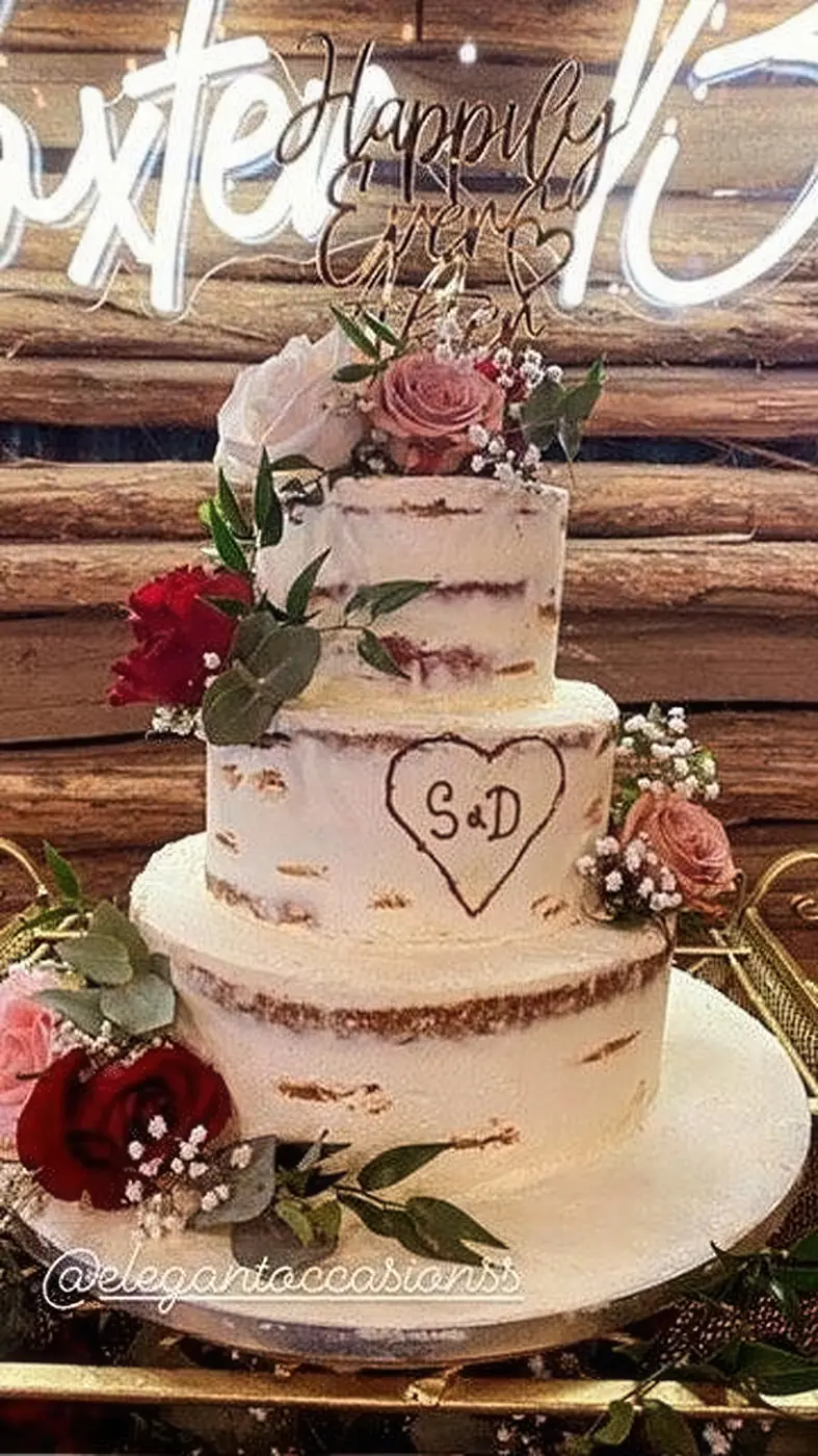 Olive branch wedding cake