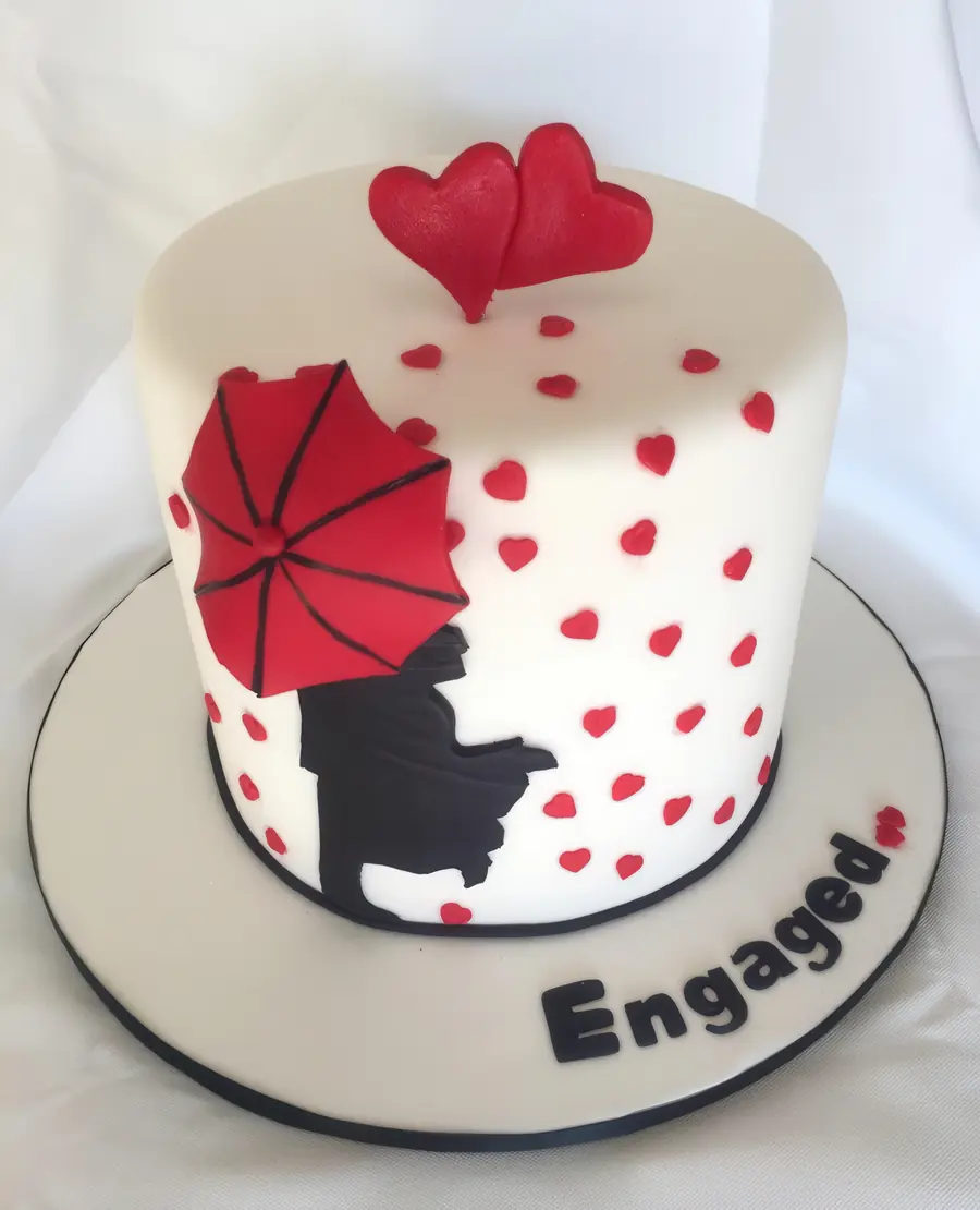 Umbrella themed cake