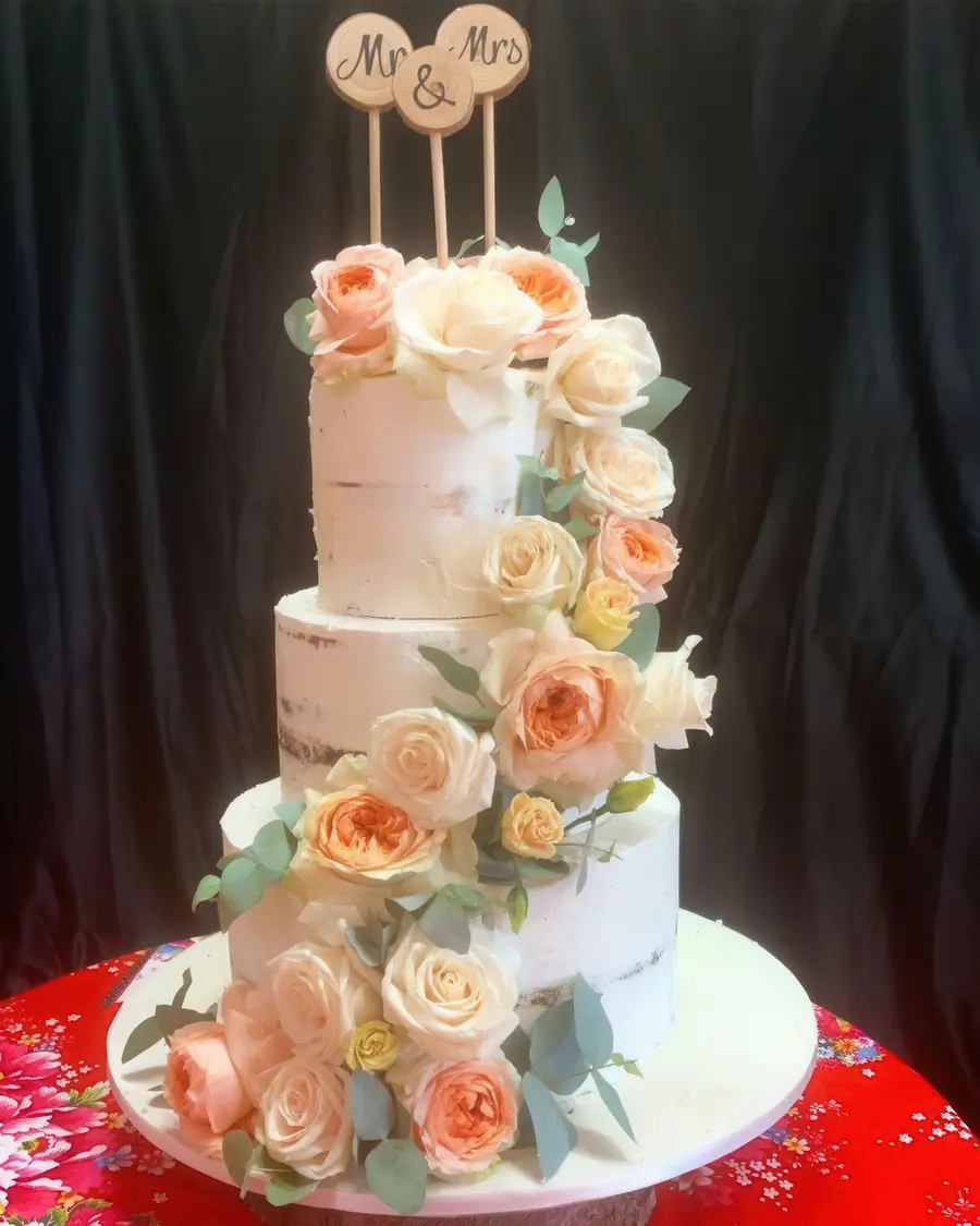 Celebration cake table styling