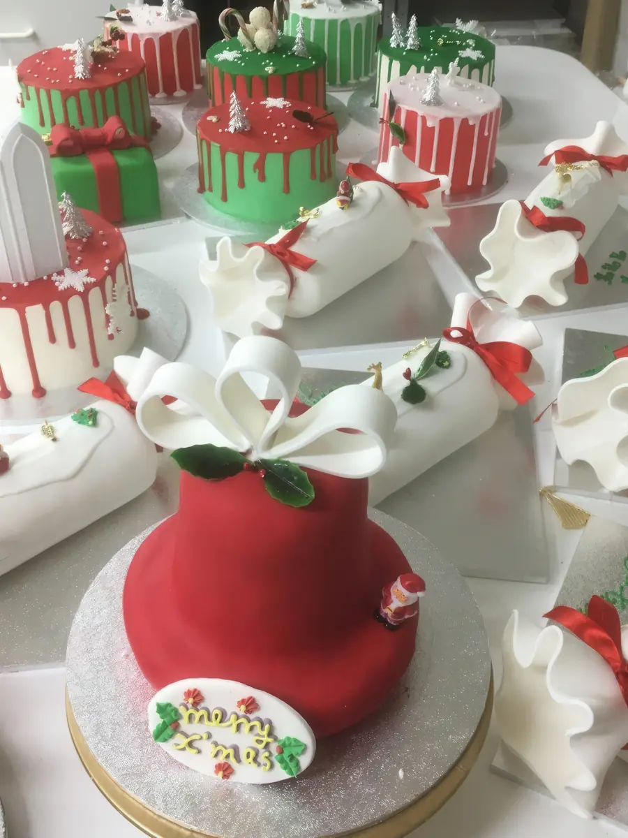Christmas cupcake detail
