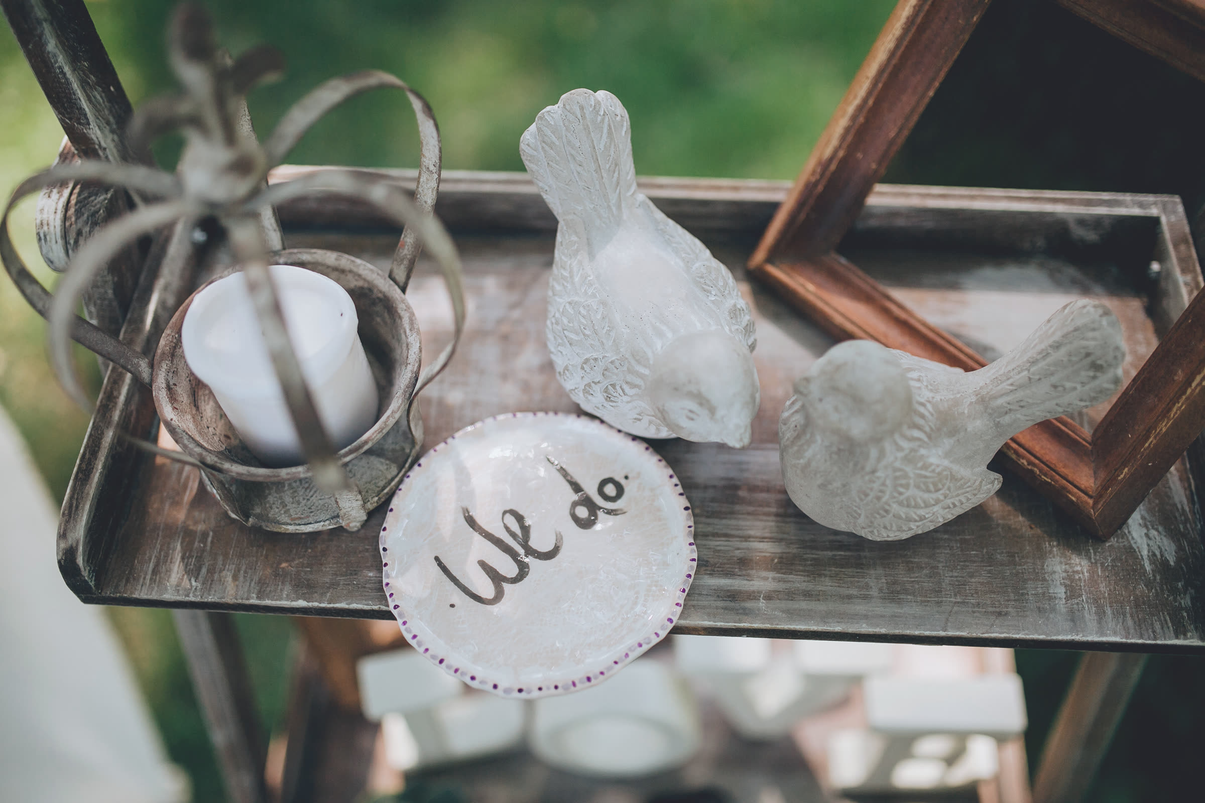 Candlelit reception styling with florals and glassware
