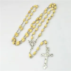 Rosary for NATURAL WOODEN BEAD ROSARY