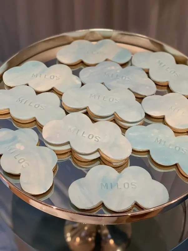 Christening Cookies for Cloud christening cookies