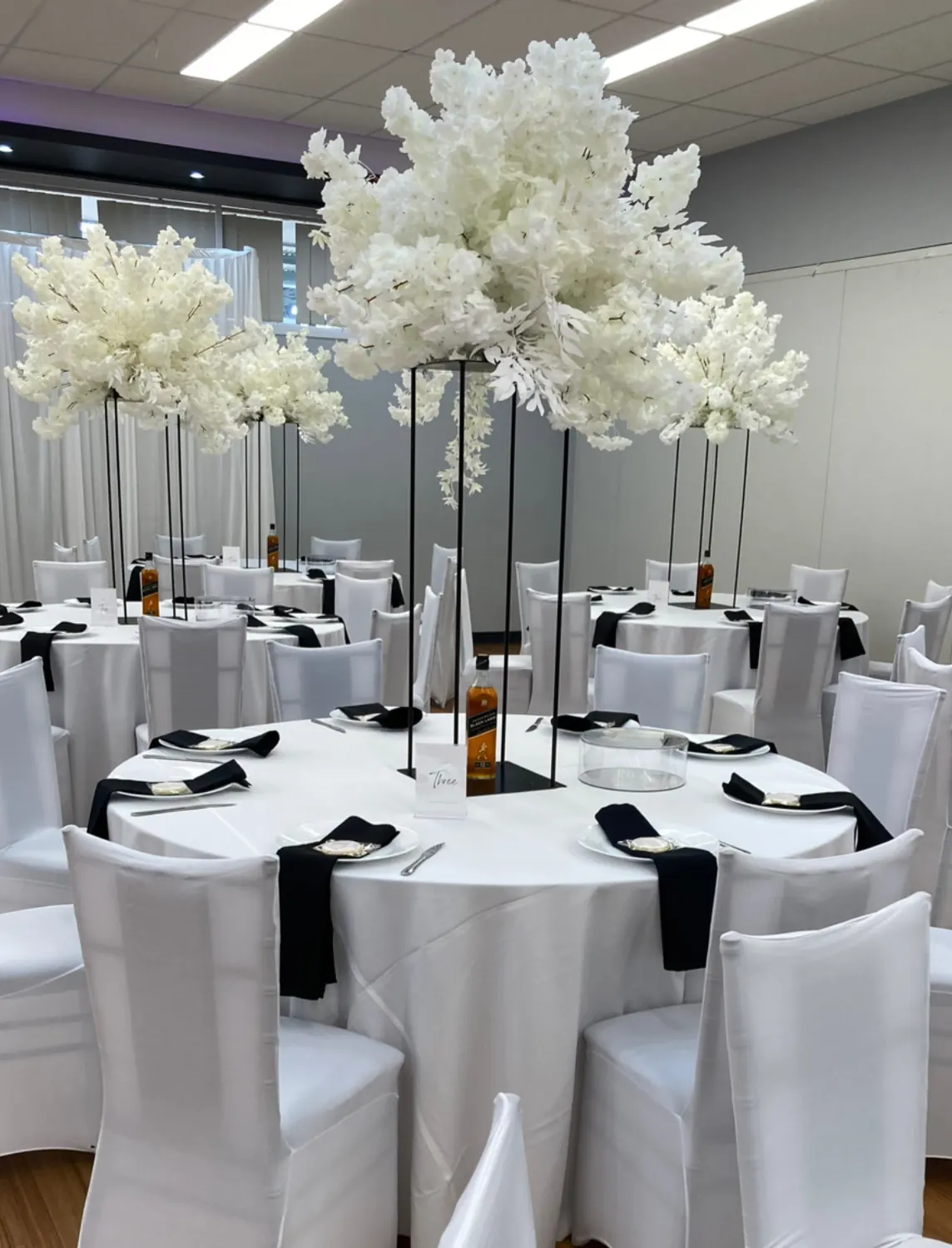 White Wedding Decor for Black and white wedding