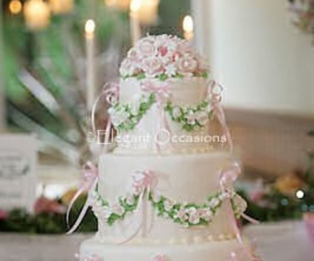 roses and bows cake