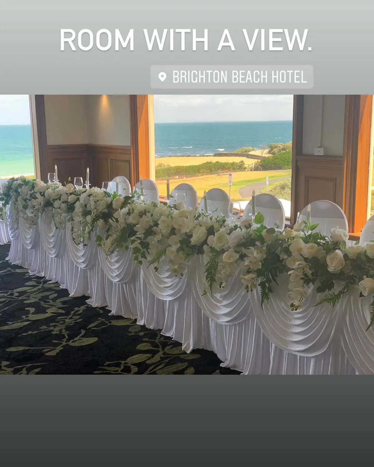 Head Table Florals for Bridal table florals