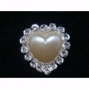 Heart Shape Pearl & Diamante Embellishment for Heart Shape Pearl & Diamante Embellishment