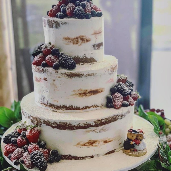 Fresh Fruit And Cream Cake for Berries and Cream wedding cake