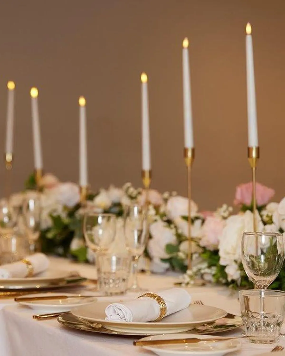 Led Dinner Candles for gold candlesticks