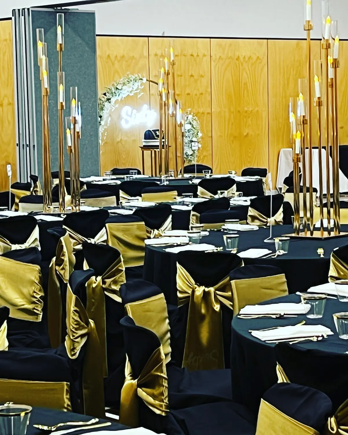 Black And Gold Party for 60th birthday decor