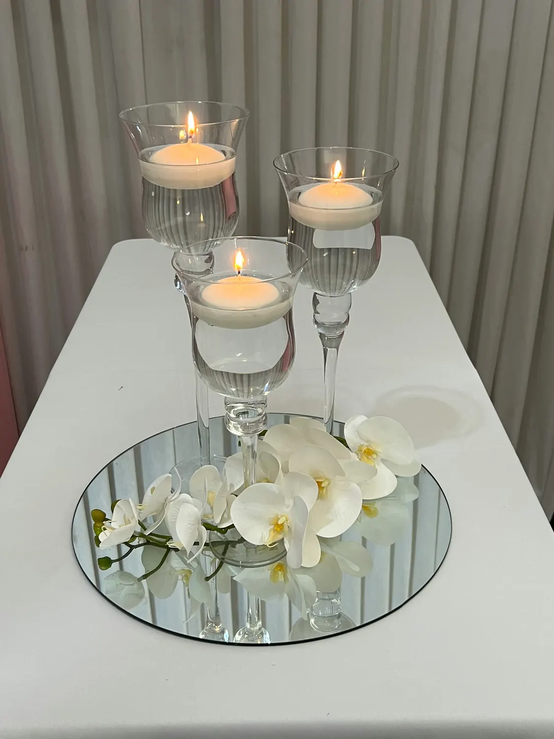 Pedestal Glass Candleholder for Glass Candle Holders