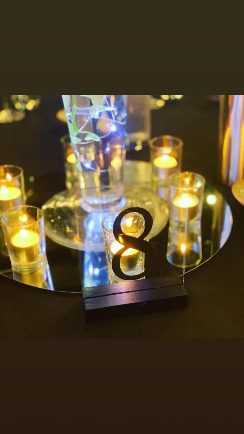 Gold Table Numbers for acrylic numbers