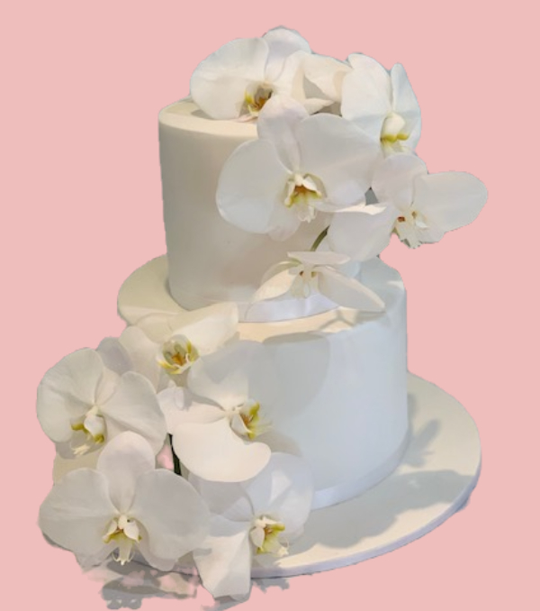 Orchid Cake for Elegant wedding cake