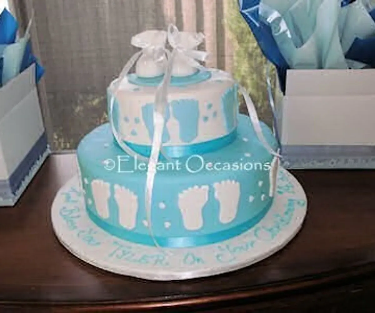 Blue baby cake