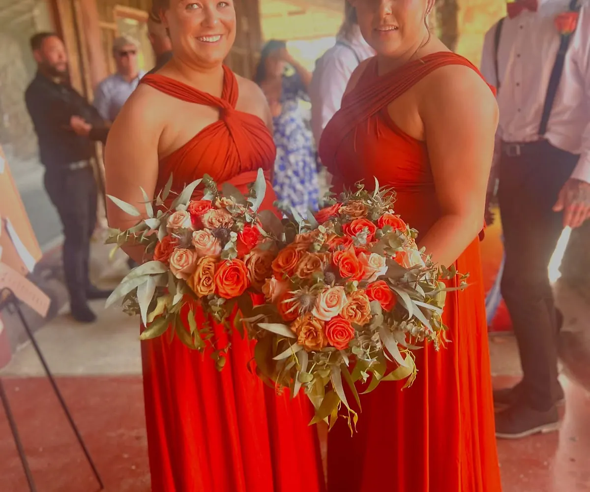 Orange bouquets