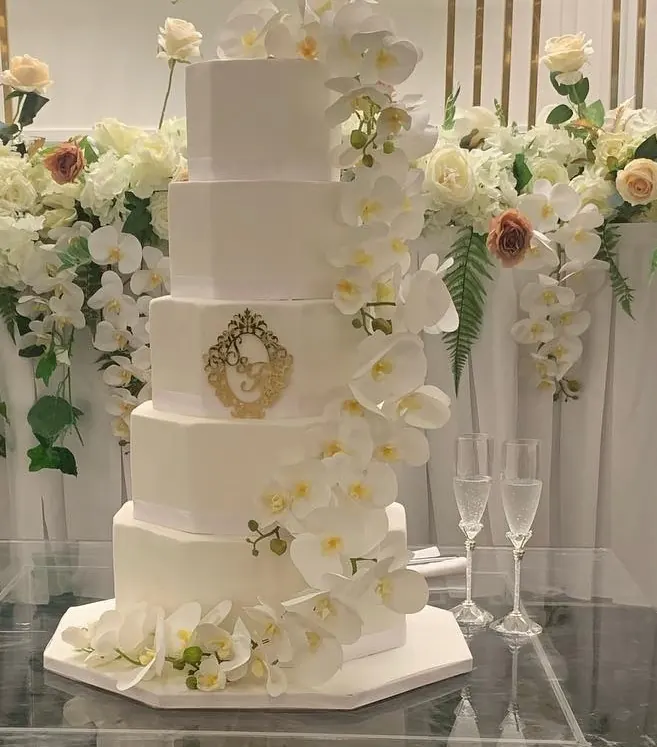 5 Tier Cake for Orchid cascade
