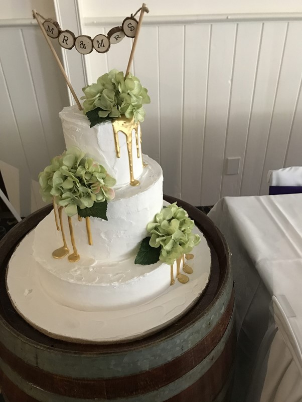 Rustic 3 Tier Cake for Gold drip cake