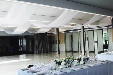 Ceiling Lights And Fabric for Ceiling draping with lights