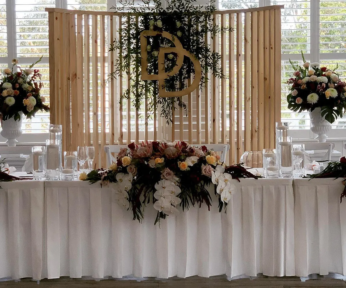 Monogrammed backdrop