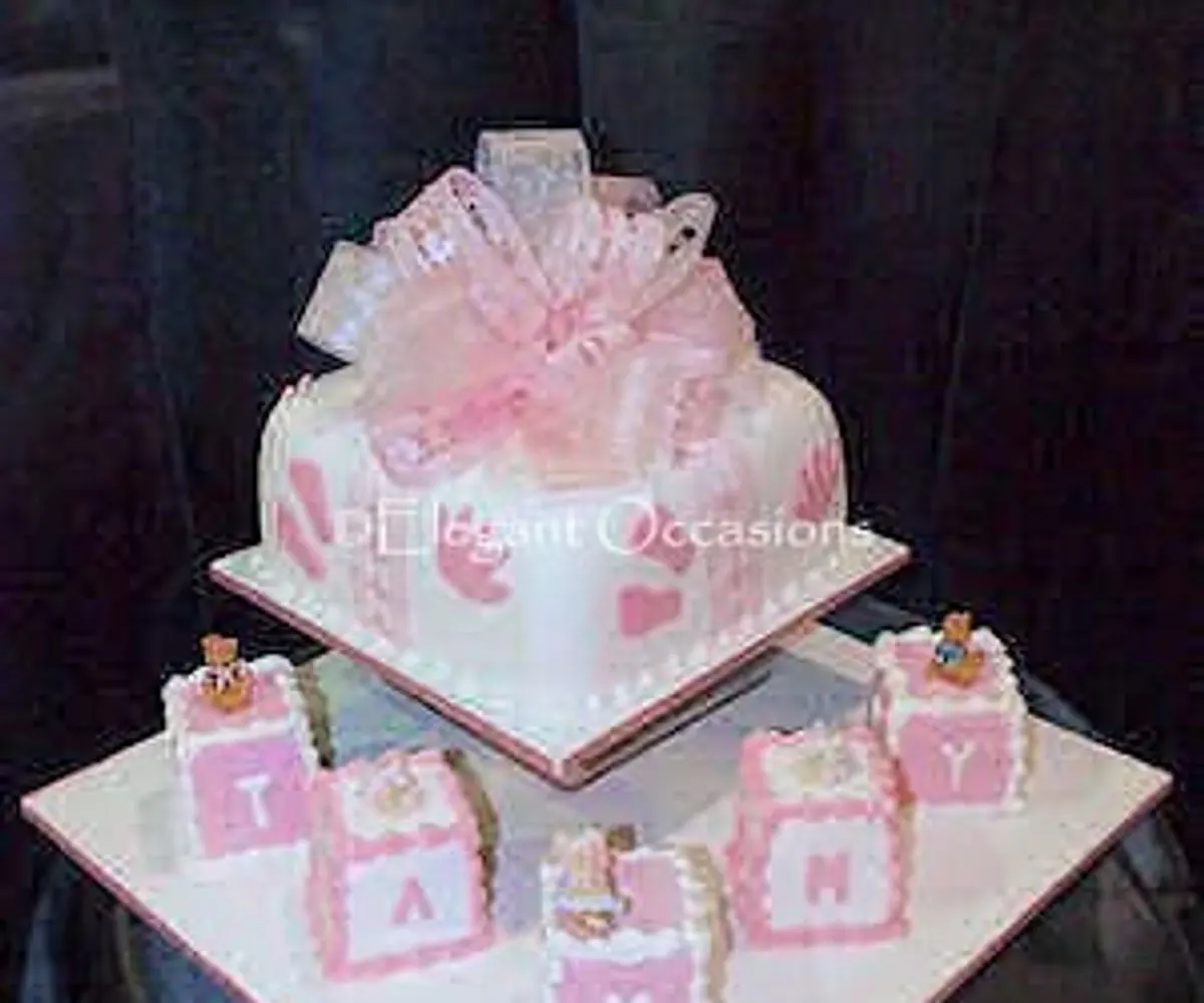 Name blocks cake