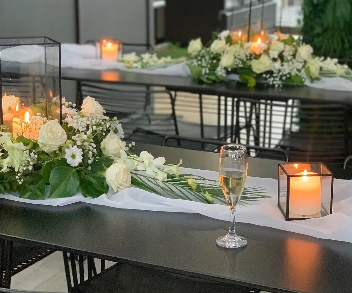 Roses and candles