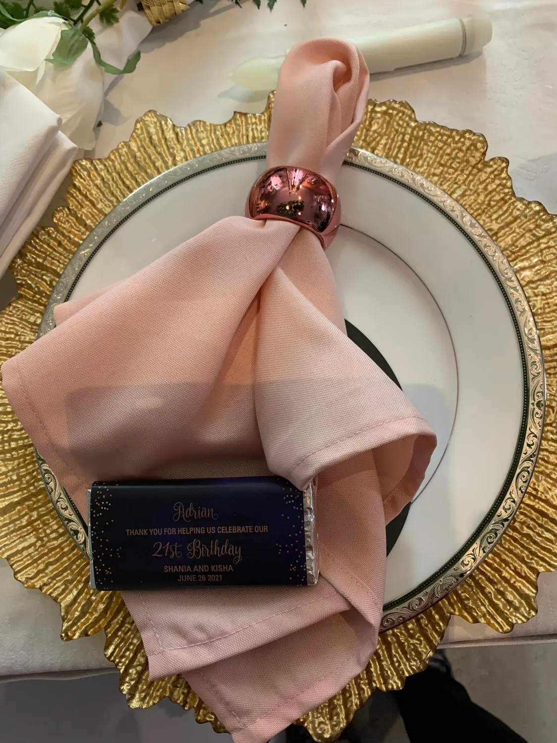 rose gold serviette ring with blush napkin for rose gold serviette ring with blush napkin