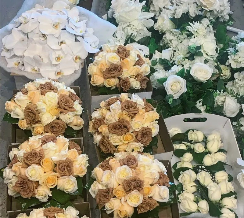 Cream And Brown Wedding for Toffee roses