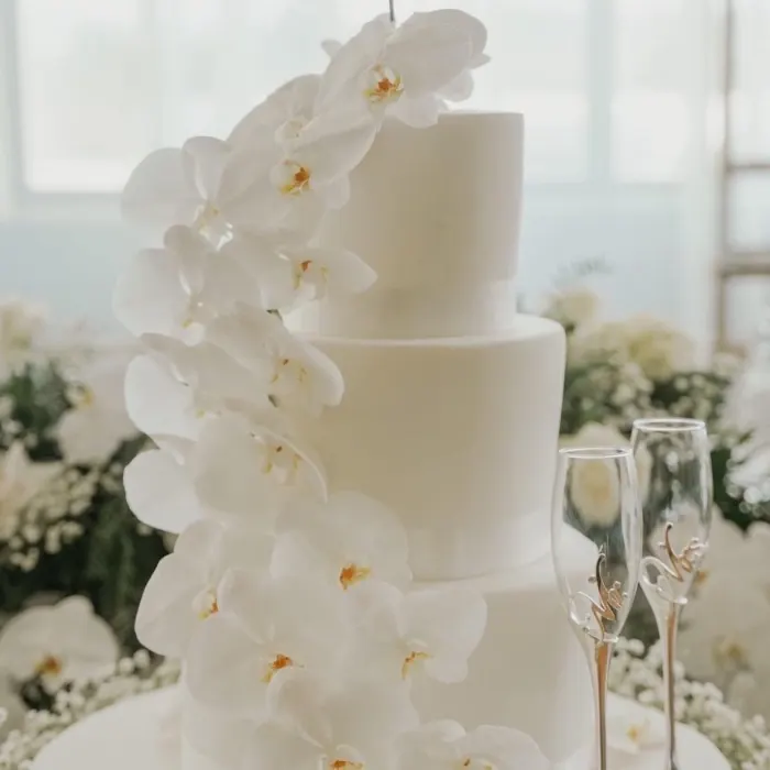 3 Tier White Cake for Simply Elegant