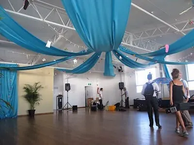 Blue Ceiling Draping for Sea theme decor