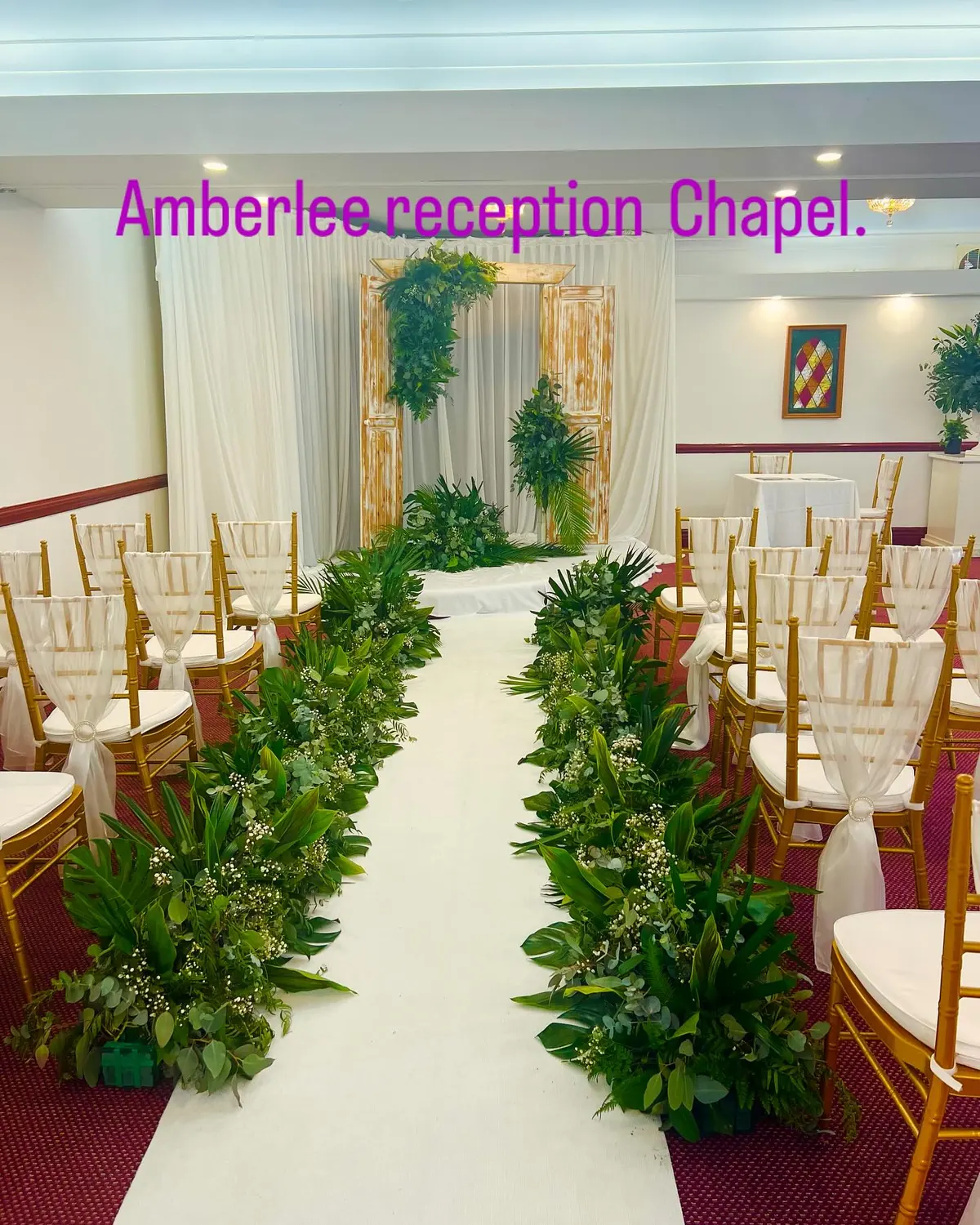 Green Aisle Decor for Foliage aisle