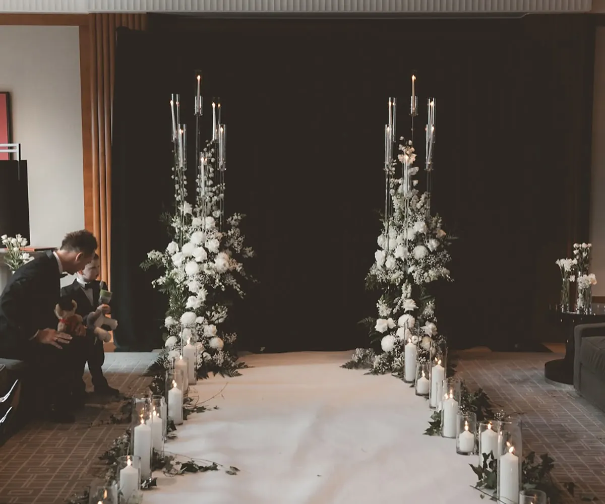 Chandelier backdrop