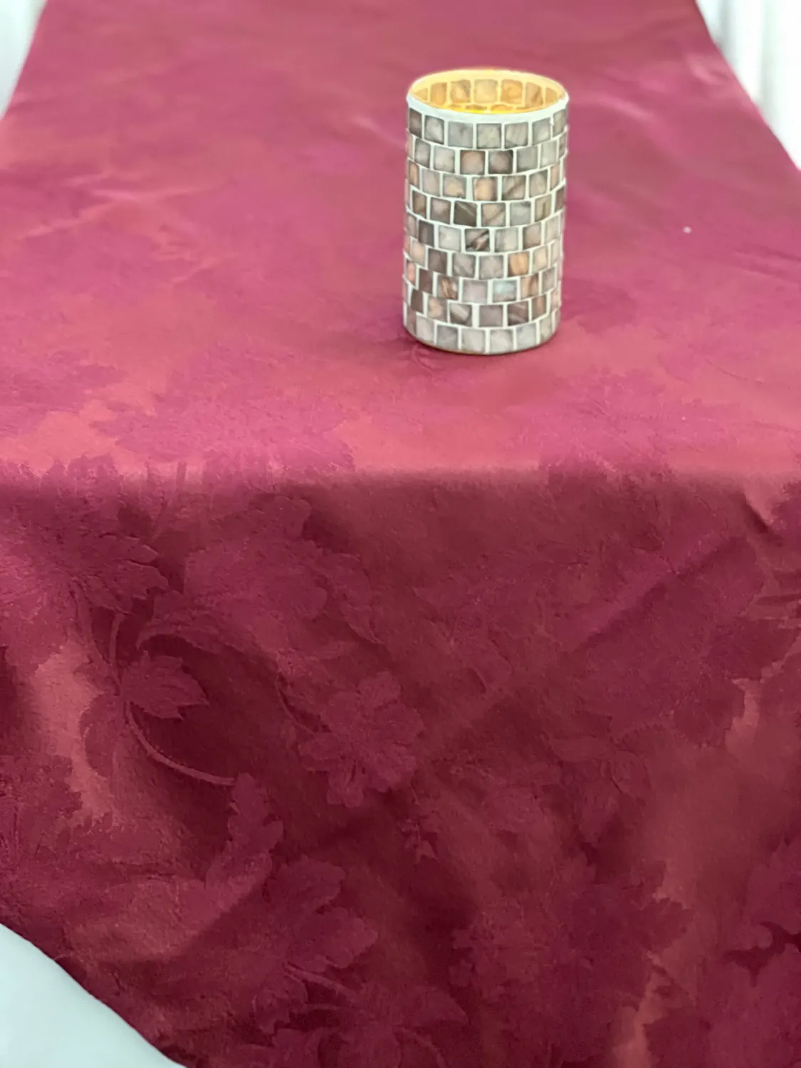 Burgundy Table Cloth for burgundy damask / polyester square cloth