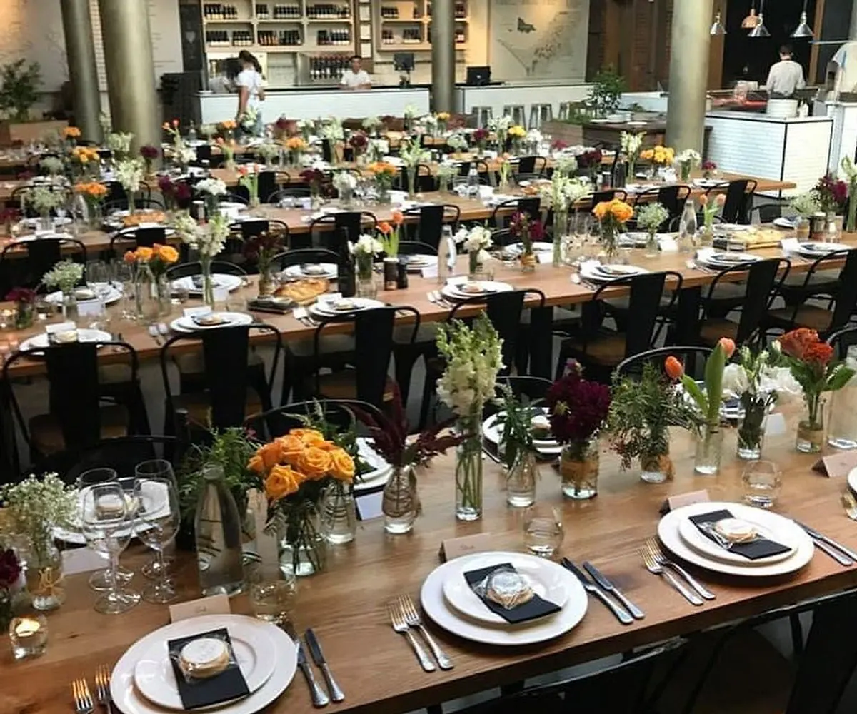 Long table centrepieces