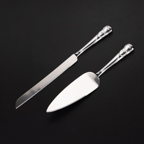 Silver Wedding Knife for Heart wedding knife set
