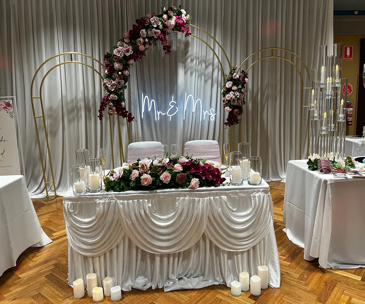 Gold arch hire