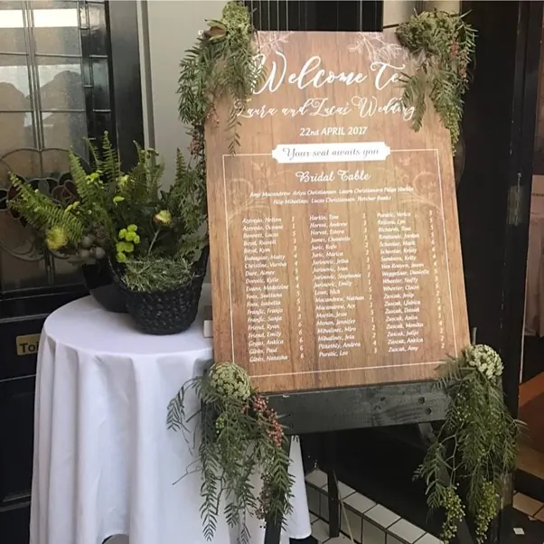 Guest Board Rustic for Nature style look guest board