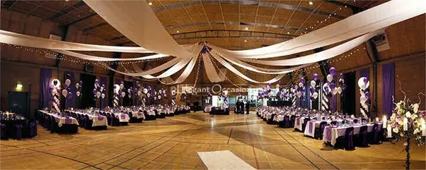 White Draping And Lights On Ceilng for ceiling decor