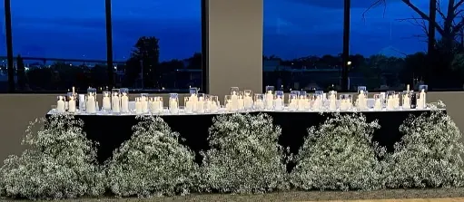Candles Bridal Table for Bridal table with Baby's breath and candles