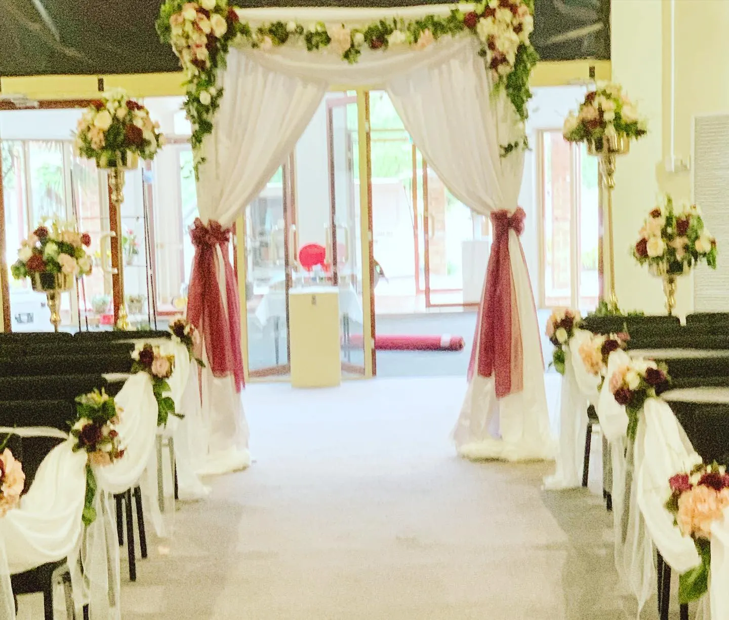 Church Wedding Decor for Church entrance decor