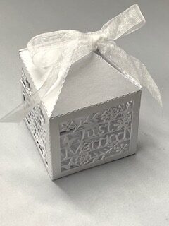 Wedding Gift Boxes for Laser Cut Just Married Favor Box