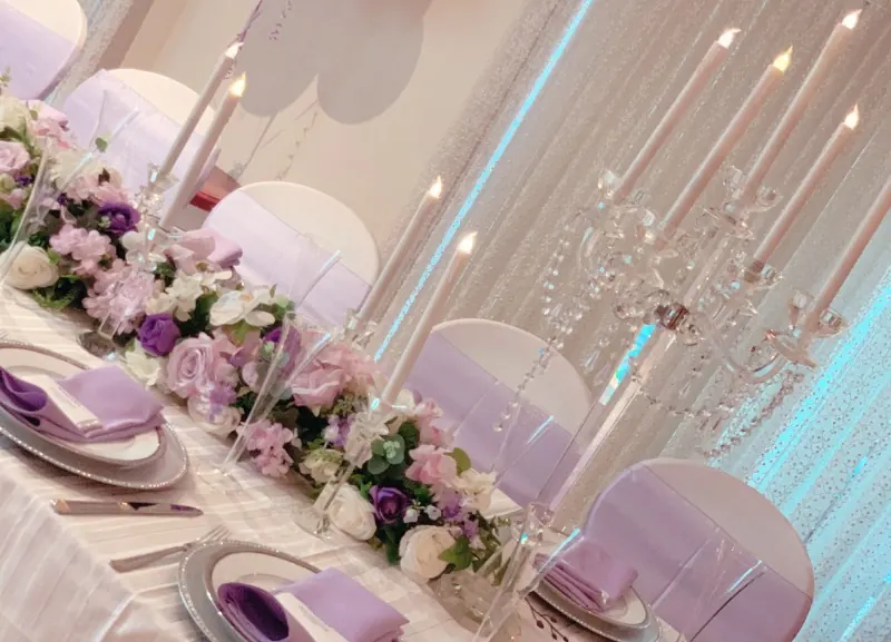 Crystal Candlesticks And Flowers for crystal candlesticks