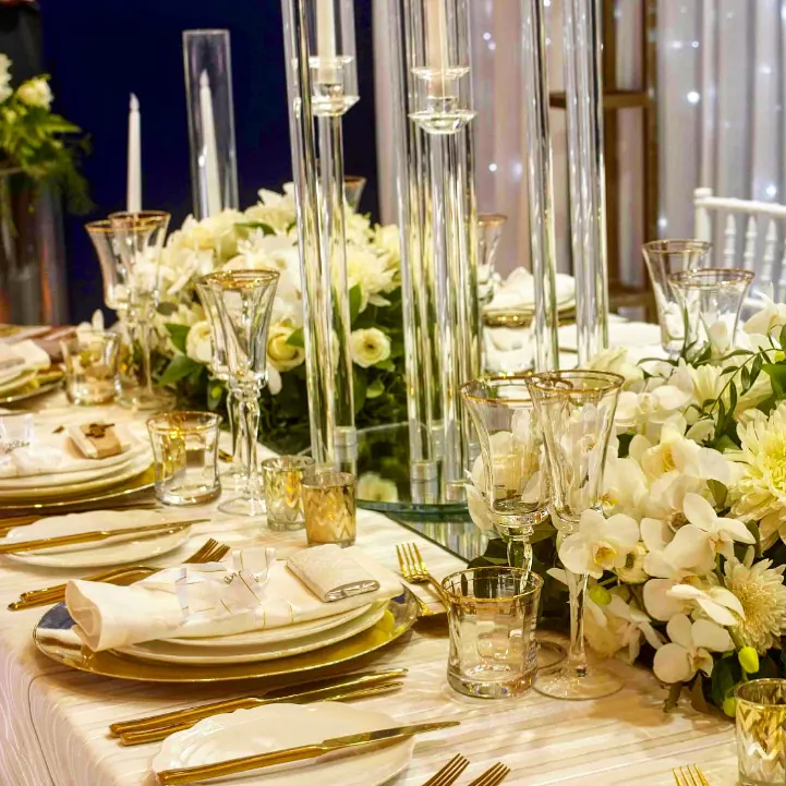 Multi Level Glass Candelabras for Glass candelabras