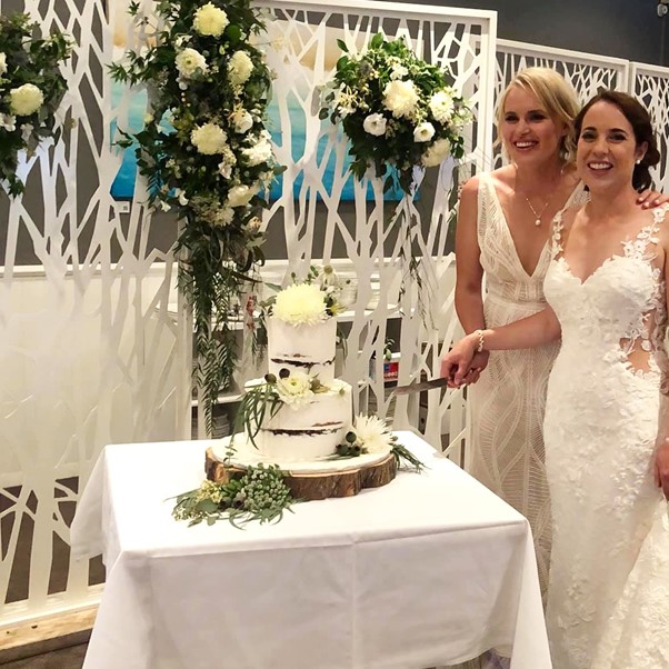 Semi Nude Wedding Cake for Rustic Elegance