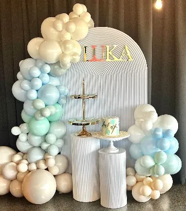 Pastel Coloured Christening for ripple backdrop